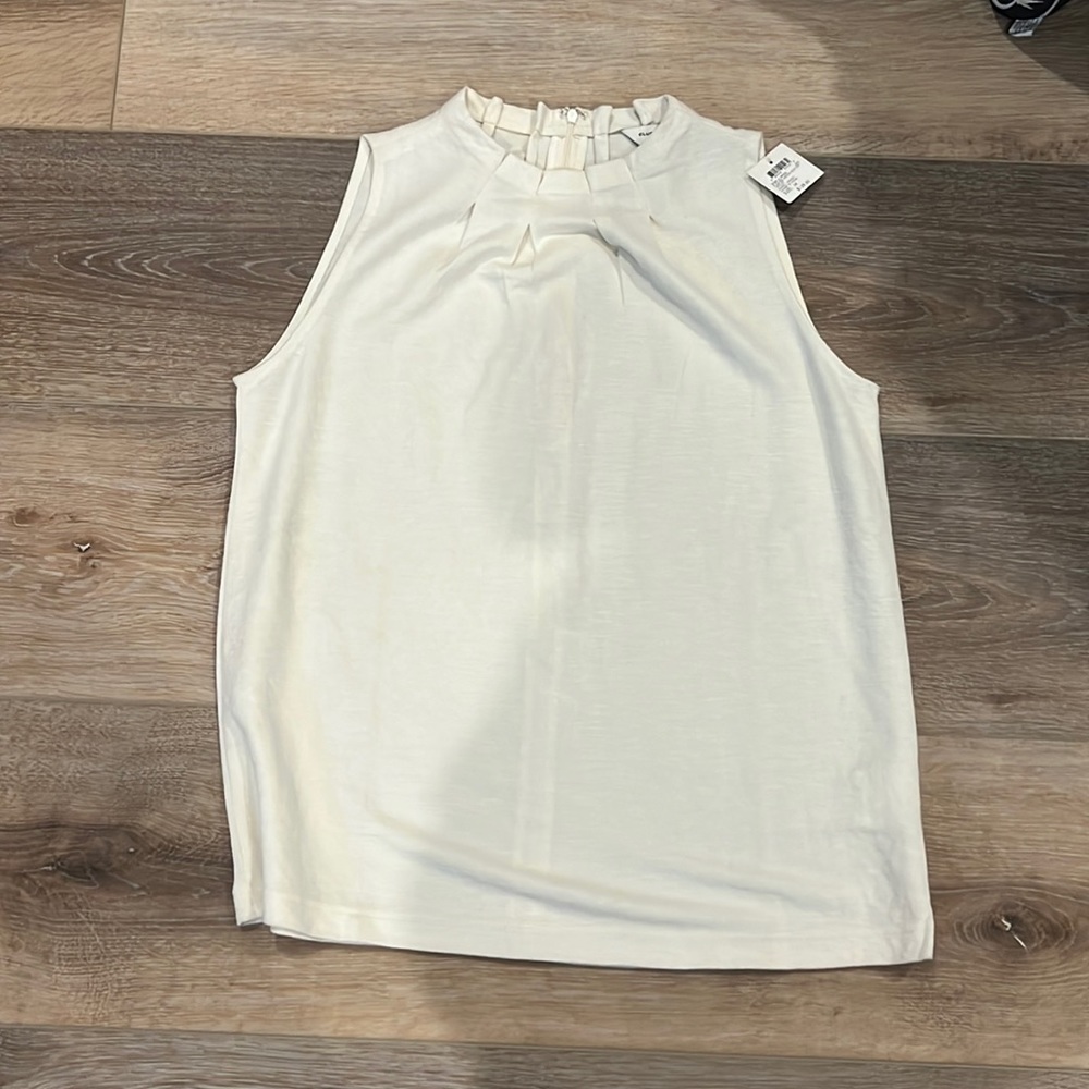Club Monaco pleated mock neck top